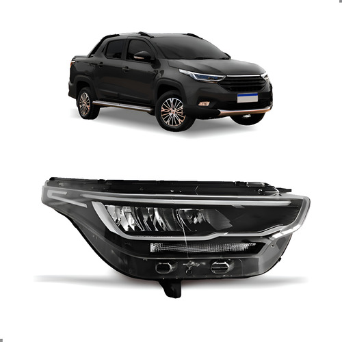 Farol Para Strada 20 21 22 A 25 Full Led Com Reator 1ª Linha Direito/passageiro