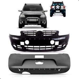 Par Envolvente Para Crossfox 2003 A 2007 Dianteiro Traseiro - Preto