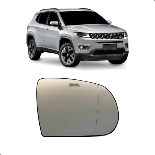 Lente Retrovisor Para Compass 2017 2018 2019 20 2021 Direito