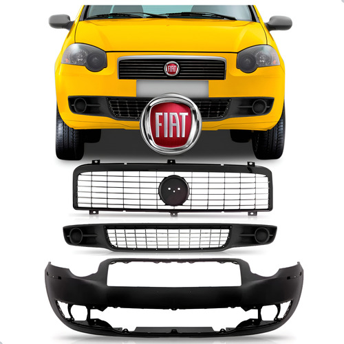 Kit Envolvente Dianteiro Siena 2009 2010 2011 2012 Preto