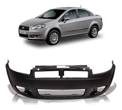 Envolvente Dianteiro Fiat Linea 2007 A 2011 Novo Preto