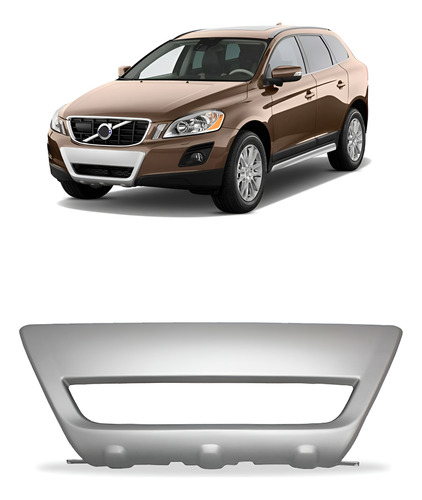 Spoiler Parachoque Dianteiro Para  Xc60 2008 A 2014 1a Linha Cinza