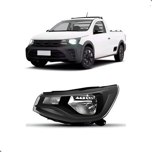 Farol Saveiro 2023 2024 2025 Fume 1ª Linha Esquerdo/motorista