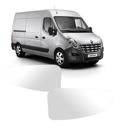 Jogo Lente Retrovisor Master 2013 A 2015 Com Base Inferior