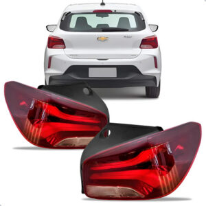 Par Sinaleira Traseira Onix Hatch 2020 A 2025 Vermelho