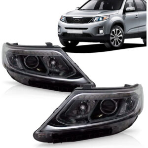 Par Farol Sorento 2014 2015 Eletrico Com Motor Com Led