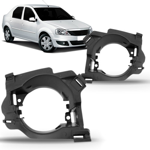 Par Suporte Farol Milha Auxiliar Logan 2010 2011 2012  2013