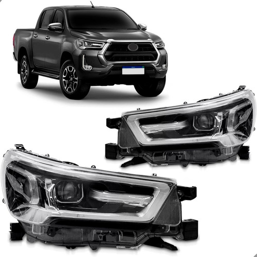 Par Farol Hilux Srv Sr Srx Ano 2021 2022 2023 2024 Com Led