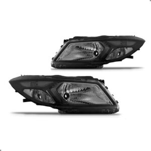 Par Farol Para Prisma 2012 A 2016 Manual Mascara Negra Ambos Lados