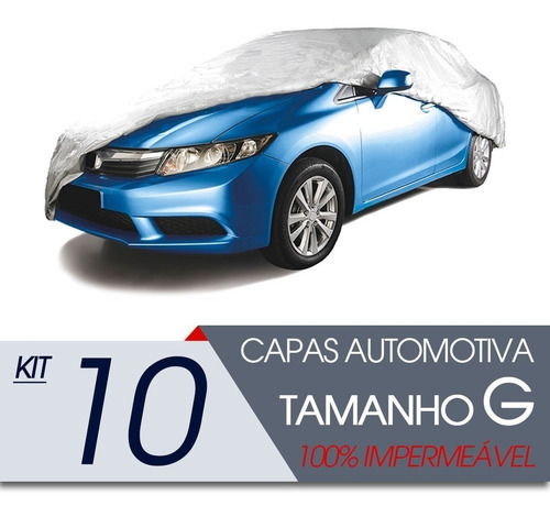 10 Capas Automotiva Forrada Proteção Impermeável G