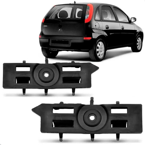 Par Guia Parachoque Traseiro Corsa Hatch 2003 A 2011
