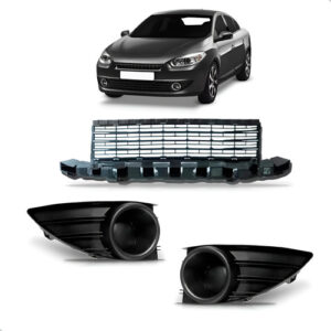 Kit Grade Para Renault Fluence 2010 A 2013 Com Grade Central Preto
