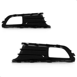 Par Moldura Grade Milha Vw Gol 2013 A 2016 Preto C/ Furo - Preto - Ambos Os Lados