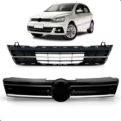 Par Grades Para Gol G7 Voyage 2016 A 2019 Superior Inferior Preto