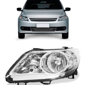 Farol Gol G5 2009 A 2012 Foco Duplo Cromado 1ª Linha - Esquerdo/motorista