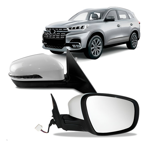 Par Retrovisor Tiggo 8 21 A 23 Eletrico C/ Sinaleira 8 Fios