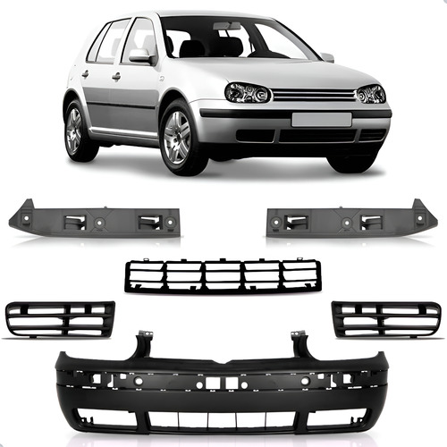 Envolvente Dianteiro Vw Golf 1999 A 2005 C/ Guias 1a Linha  Preto