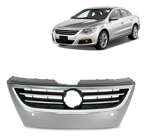 Grade Radiador Passat Cc 2011 A 2014 Moldurac Furo 1a Linha Plástico