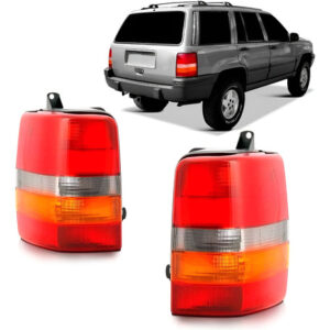 Par Sinaleira Traseira Tricolor Cherokee 1993 A 1998