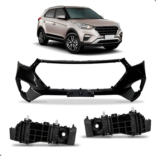 Kit Envolvente Para Creta 2017 A 2018 Dianteiro 1a Linha Preto