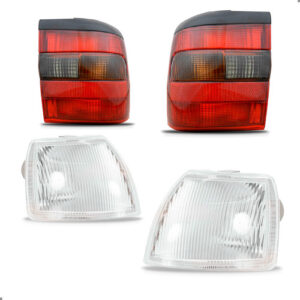 Kit Vectra 93 94 95 1996 Par Lanternas Fumê Par De Sinaleira Ambos Lados Vermelho