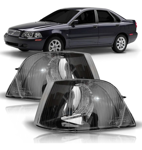 Par Sinaleira Volvo S40 V40 2001 2002 2003 2004 Lente Fume