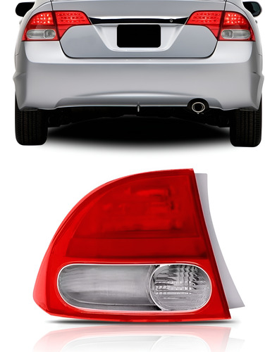 Lanterna Traseira New Civic 2006 A 2010 Canto 1ª Linha Esquerdo