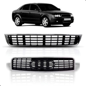 Par De Grade Para Audi A4 2002 A 2004 Superior E Inferior Preto