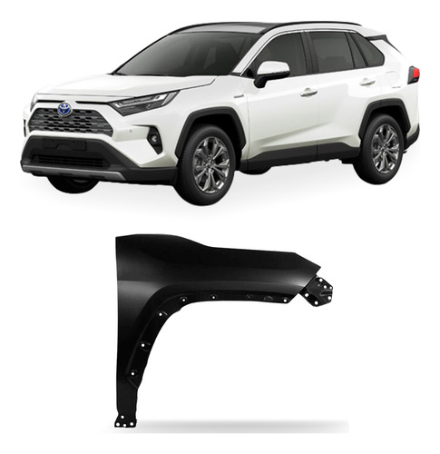 Paralama Rav4 19 A 23 S/ Furo Pisca C/ Furo Moldura Esquerdo