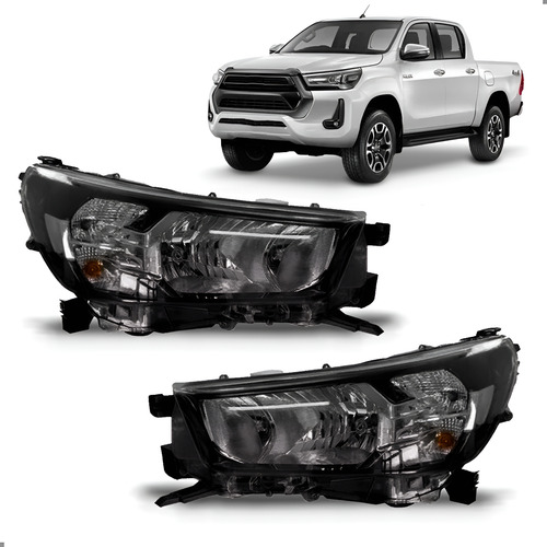 Par Farol Para Hilux 2021 2022 23 24 2025 Pickup Srv Manual Ambos Lados