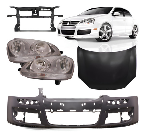 Kit Frente Jetta 2007 A 2009  Capo Farois Pchoque Painel F
