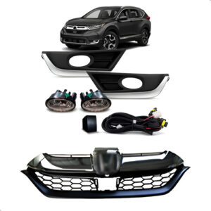 Kit Para Honda Crv 2018 2019 2020 Grade Com Kit Farol Milha Plástico