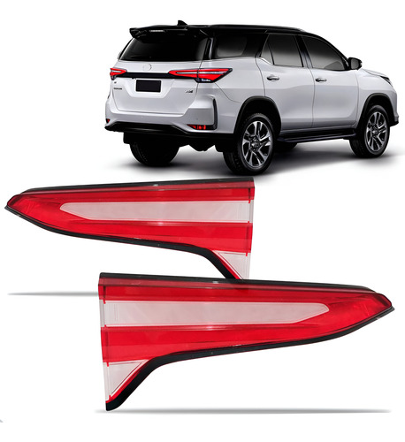 Par Lente Lanterna Para Toyota Hilux Sw4 2021 Até 2024 Mala Bicolor