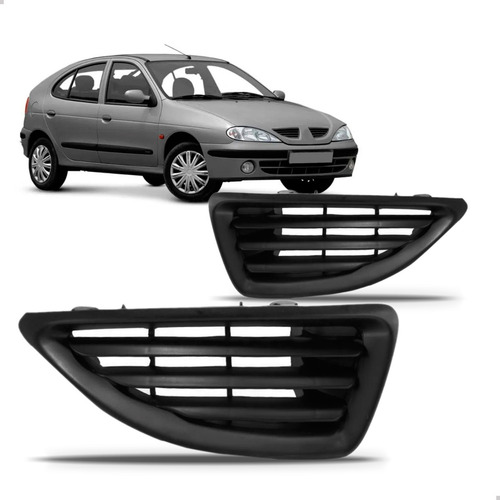 Par Tela Frontal Megane 2000 2001 2002 2003 Preta Sem Friso