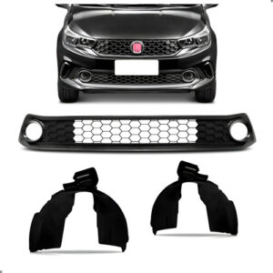 Kit Grade Inferior Para Argo 2017 A 2022 E Par Parabarros Preto