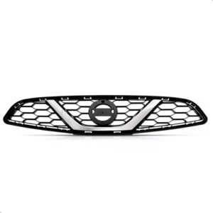 Grade Parachoque Central March 2015 A 2018 C/ Friso Cromado Preto