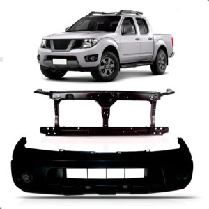 Kit Parachoque E Painel Frontal Para Frontier 2008 A 2013 Preto