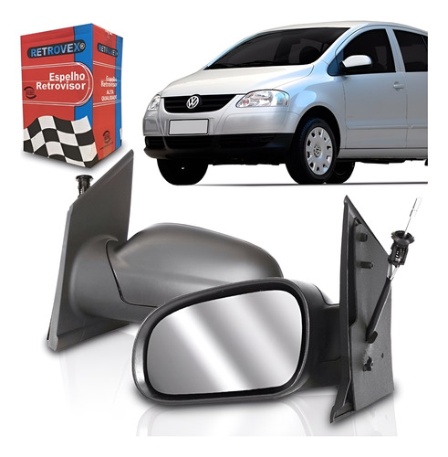 Par Retrovisor Fox 2003 A 2009 Controle Manual Retrovex