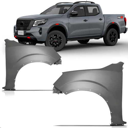 Par Paralama Frontier Pro 4x 2020 A 2023 Com Furo Moldura