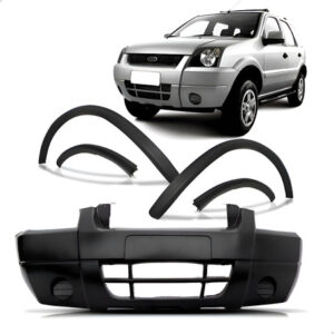 Kit Parachoque Dianteiro E Molduras Ecosport 03 A 2007 Novo Preto