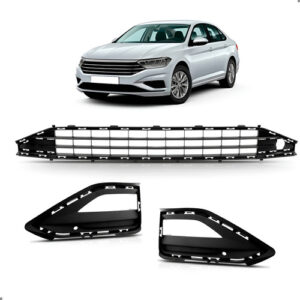 Kit Grade Jetta 2019 2020 2021 2022 Inferiores Preto