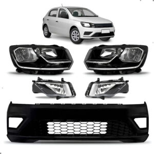 Kit Frente Parachoque Gol G8 2018 A 2023 Par Farois E Milhas Preto