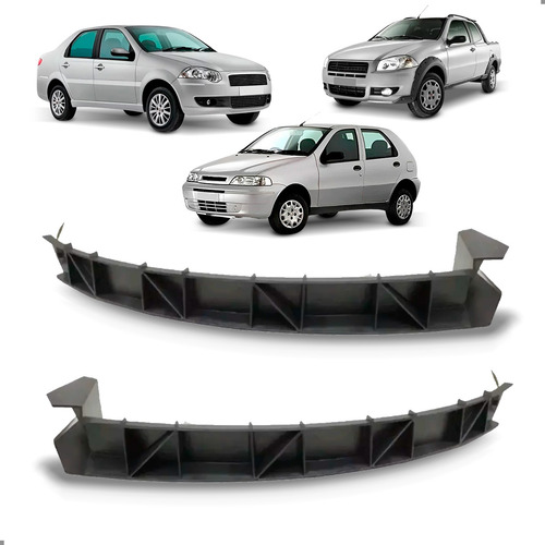 Par Suporte Guia Palio Siena Strada 2009 A 2012 Parachoque