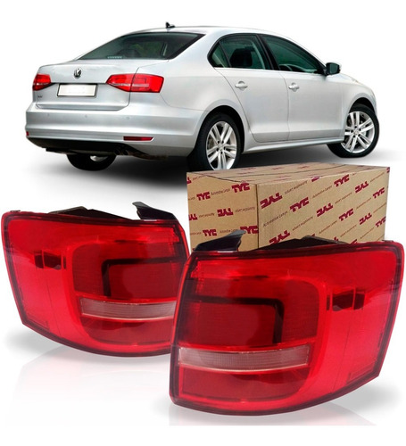 Lanterna Traseira Jetta 2016 2017 Canto Marca 1ª Linha Esquerdo Vermelho
