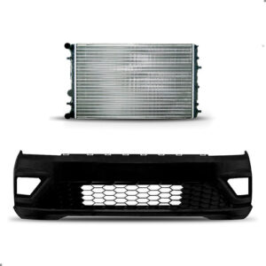 Kit Radiador Parachoque Para Gol Voyage G8 2018 A 2023 C/ar Preto