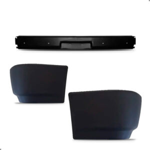 Kit Parachoque Dianteiro D20 1985 A 1997 Com Polainas Preto