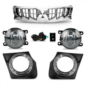 Kit Grade Parachoque L200 Sport 2017 A 2023 C/ Kit Milha Cromado