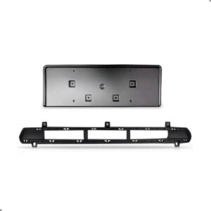 Kit Suporte Placa Para Compass 2017 A 2021 Com Grade Central Preto