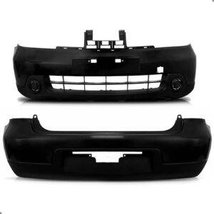 Par Parachoque Para Livina 2009 A 2014 Dianteiro E Traseiro Preto