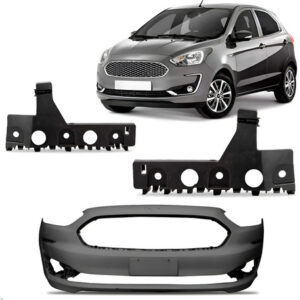 Envolvente Para Ford Ka 2019 A 2022 Dianteiro C/ Guias Preto